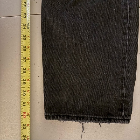 ABERCROMBIE The ‘90s Straight Ultra High Rise Distressed Stretch Jeans Size 29L - Picture 10 of 12